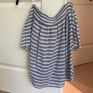 Rails off the shoulder top